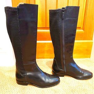 Cole Haan Elverton Knee High Black Leather Winter Boot, Size 9B